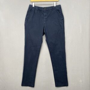 Bearbottom Stretch Chino Pants Mens Large 32x32 Blue Elastic Waist Tapered